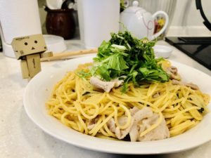 大葉入り五右衛門風パスタ