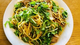 豚しゃぶパスタ完成
