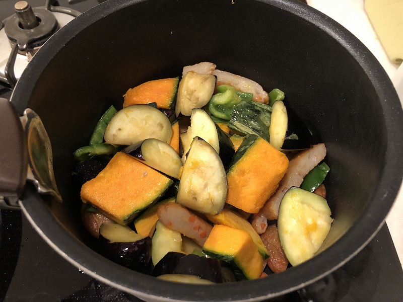 野菜の煮物炒め