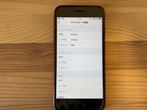 iPhoneSEインターネット共有設定