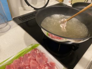 ウォックパンで豚しゃぶ
